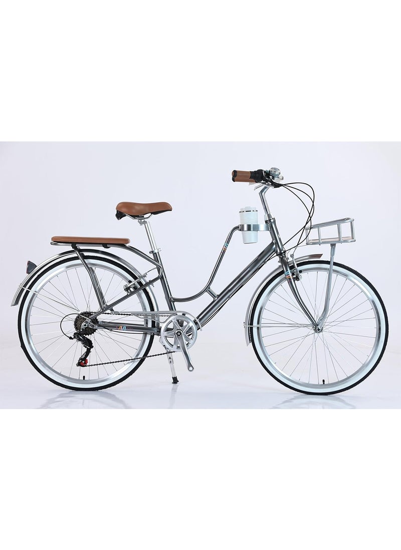 LIMOS - 26 Inch Lady Bike with Alloy Frame and Shimano 7 Speed Gear System Stylish and Reliable Women Bicycle - Image 1