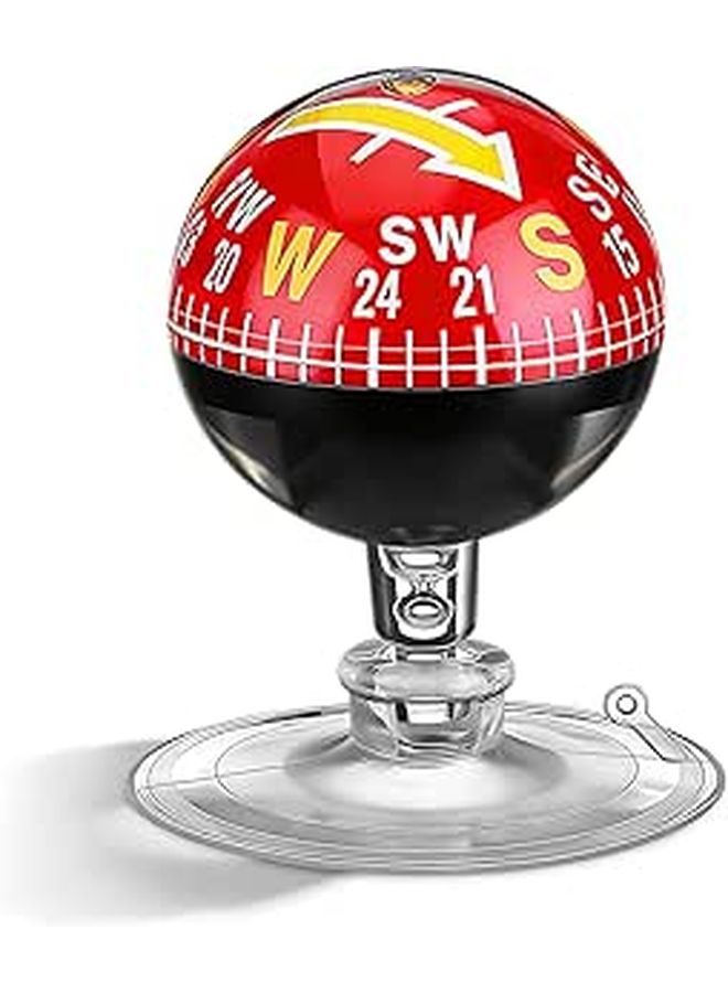 Car Dashboard Suction Cup Compass 38mm For Vehicle Marine Navigation Hiking Outdoor - Image 1