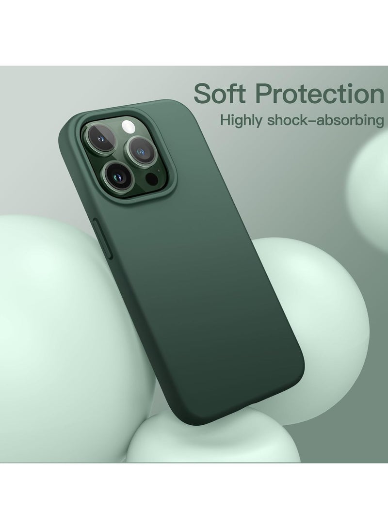 ACLIX Silicone Case Compatible with iPhone 13 Pro Max, Slim Liquid Silicone, Layers of Soft Gel Rubber Shockproof, Protective Phone Case Cover with TPU Lining Compatible With iPhone 13 Pro Max (Alpine Green) - Image 4