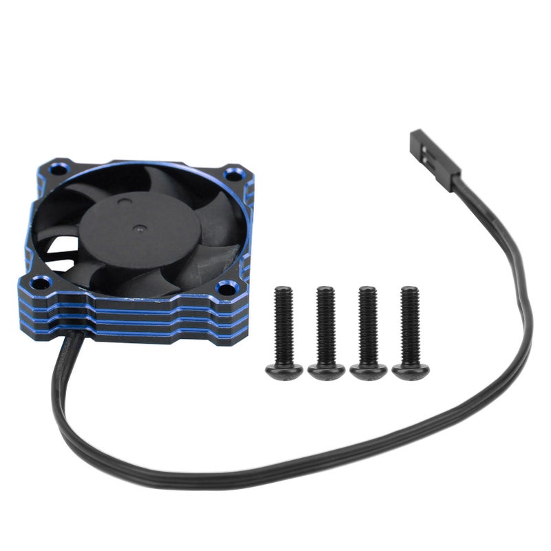 High Speed Electric Motor Cooling Fan 40x40mm 16000RPM 5V‑9V Fit for 1/10 1/8 1/12 RCBlue - Image 1