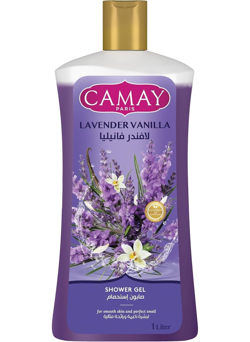 Camay LAVENDER VANILLA SHOWER GEL 1 Liter - Image 1