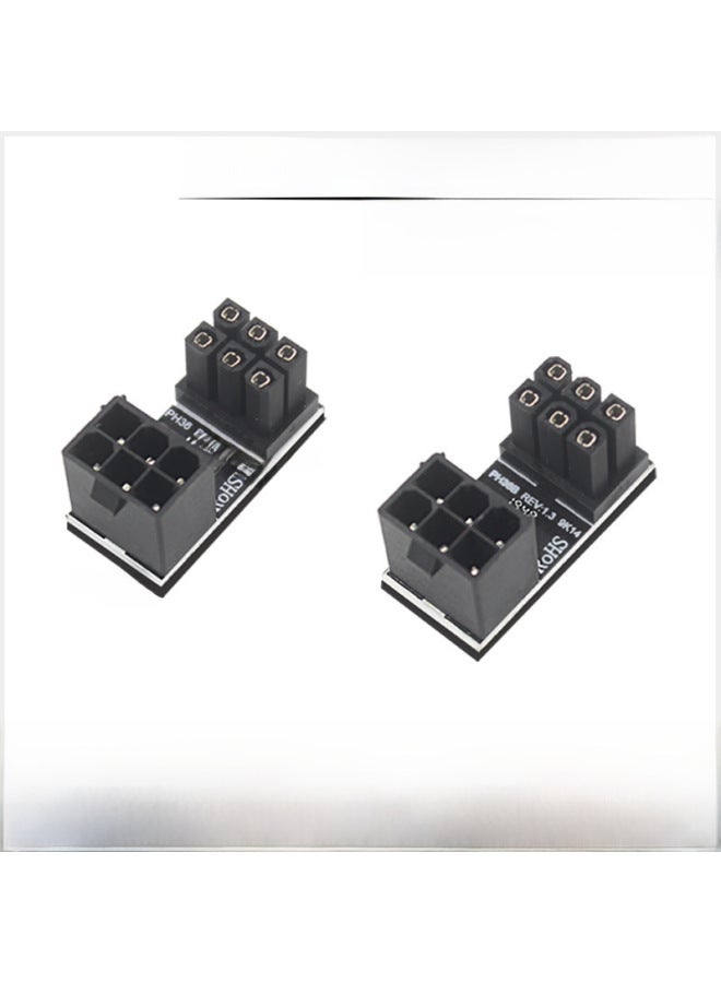 Graphics Card Power Supply 180 Degrees Steering Connector 6P8P Turning Device Chassis Routing Beautifying Solution Graphics Card Top Cover-Color:PH38A-10PCS  - Image 5