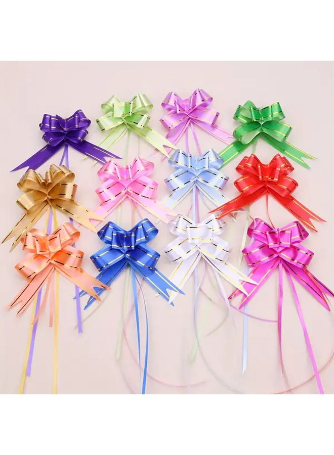 50pcs Colorful Multicolor Plastic Ribbon Bows for Gift Wrapping Wedding Birthday Party - Image 5
