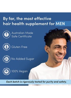Man Matters Man Matters Biotin Hair Gummies (60N) | No Added Sugar | With Biotin, DHT Blockers, Vitamin A, C, E, Fibre & Zinc | For Stronger and Healthier Hair | 100% Vegan & Gut Friendly  - Image 4