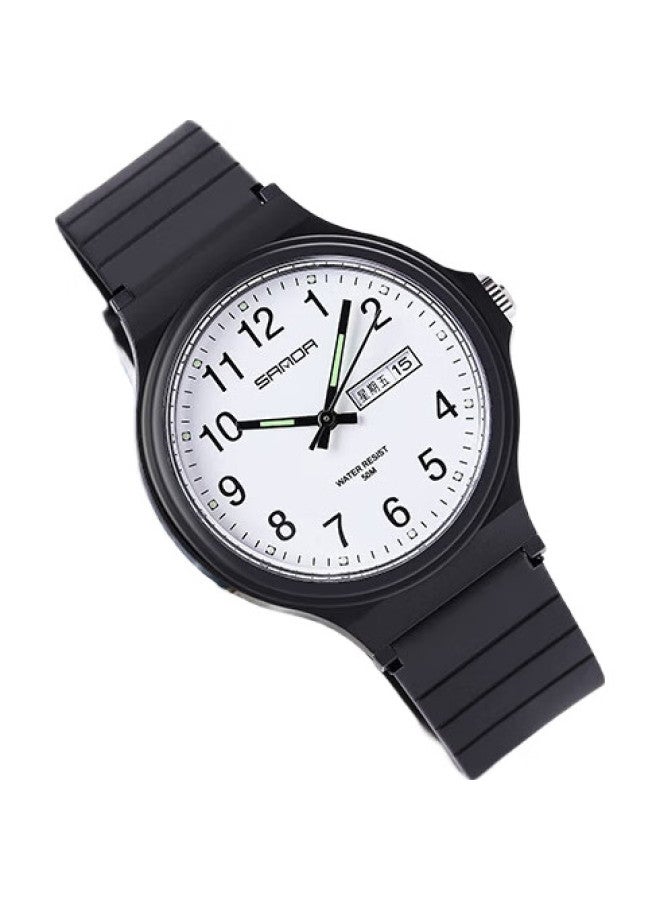 Sanda Exam Watch For Men, Women, Students, Teenagers, Children, Elementary, Middle And High School Students, Civil Servants, Quartz Watch 6060 Black - Image 3