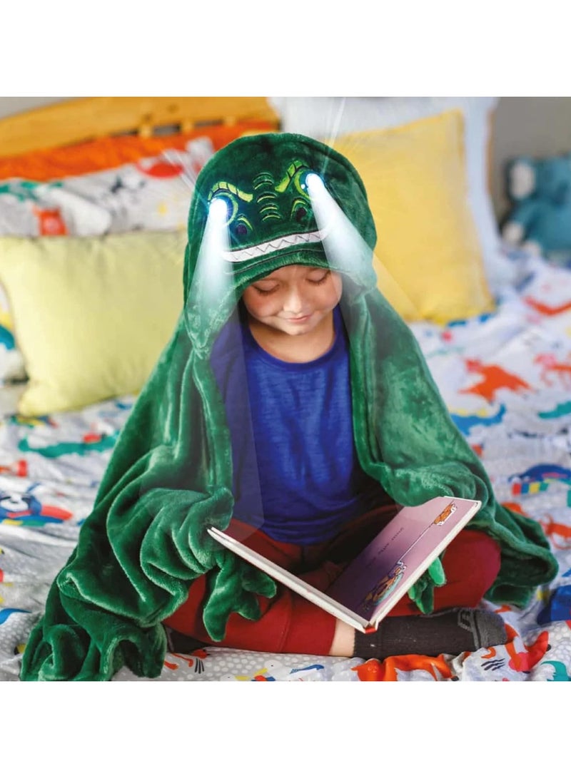 Latest Stylish 2 in 1 Unicorn Blanket and Pillow for Kids Dragon with Light - Image 1