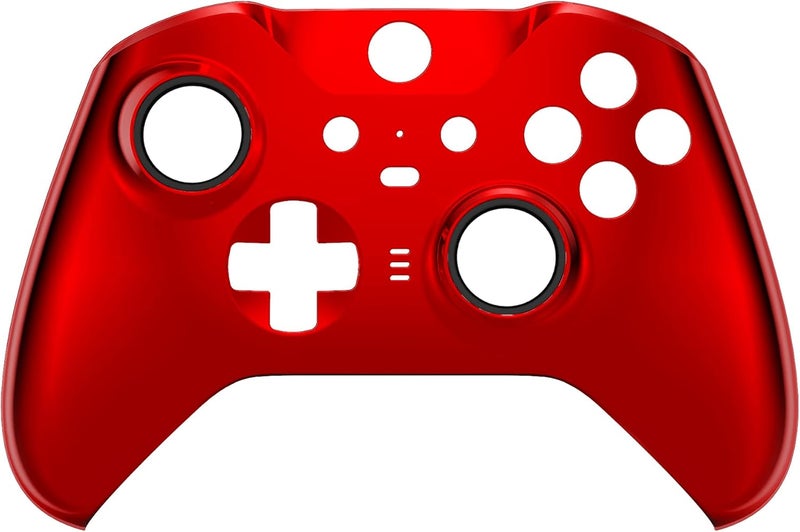 eXtremeRate غطاء لوحة أمامية لامع من eXtremeRate Chrome Red Edition، مجموعة استبدال الغلاف الأمامي لوحدة تحكم Xbox One Elite Series 2 وXbox Elite 2 Core موديل 1797 - تشمل حلقات الإبهام المميزة - Image 3
