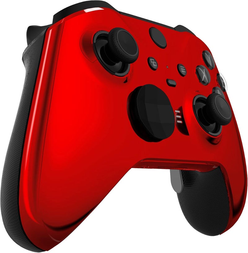 eXtremeRate غطاء لوحة أمامية لامع من eXtremeRate Chrome Red Edition، مجموعة استبدال الغلاف الأمامي لوحدة تحكم Xbox One Elite Series 2 وXbox Elite 2 Core موديل 1797 - تشمل حلقات الإبهام المميزة - Image 5