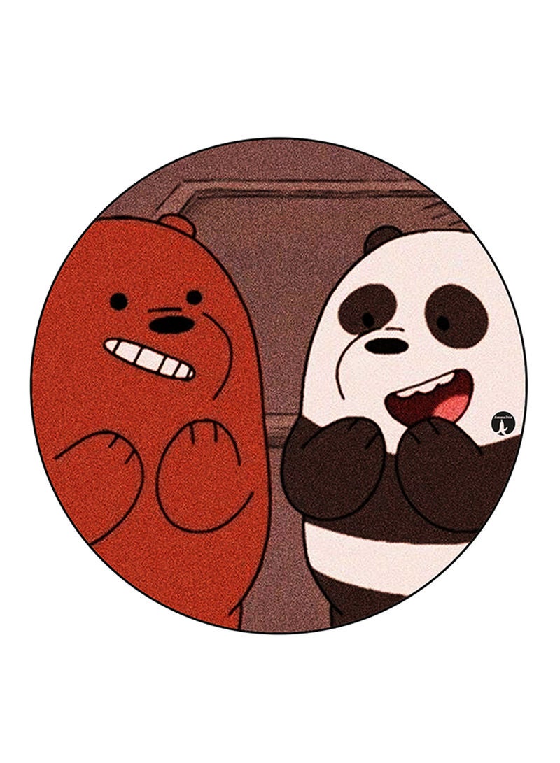 RKN We Bare Bears Printed Fridge Magnet  Round  Multicolour - Image 2