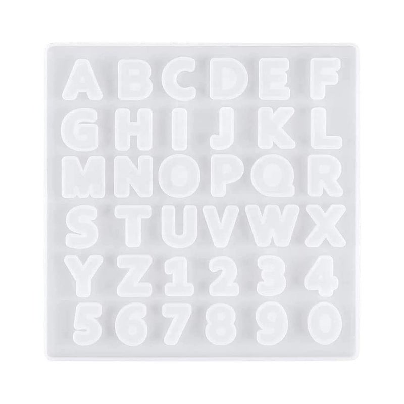 Snoogg Snoogg ABCD Resin Silicone epoxy Casting Mold for Jewellery Keychains Bracelets Gifting frams Works Art Piece DIY and More (Small ABCD)  - Image 2
