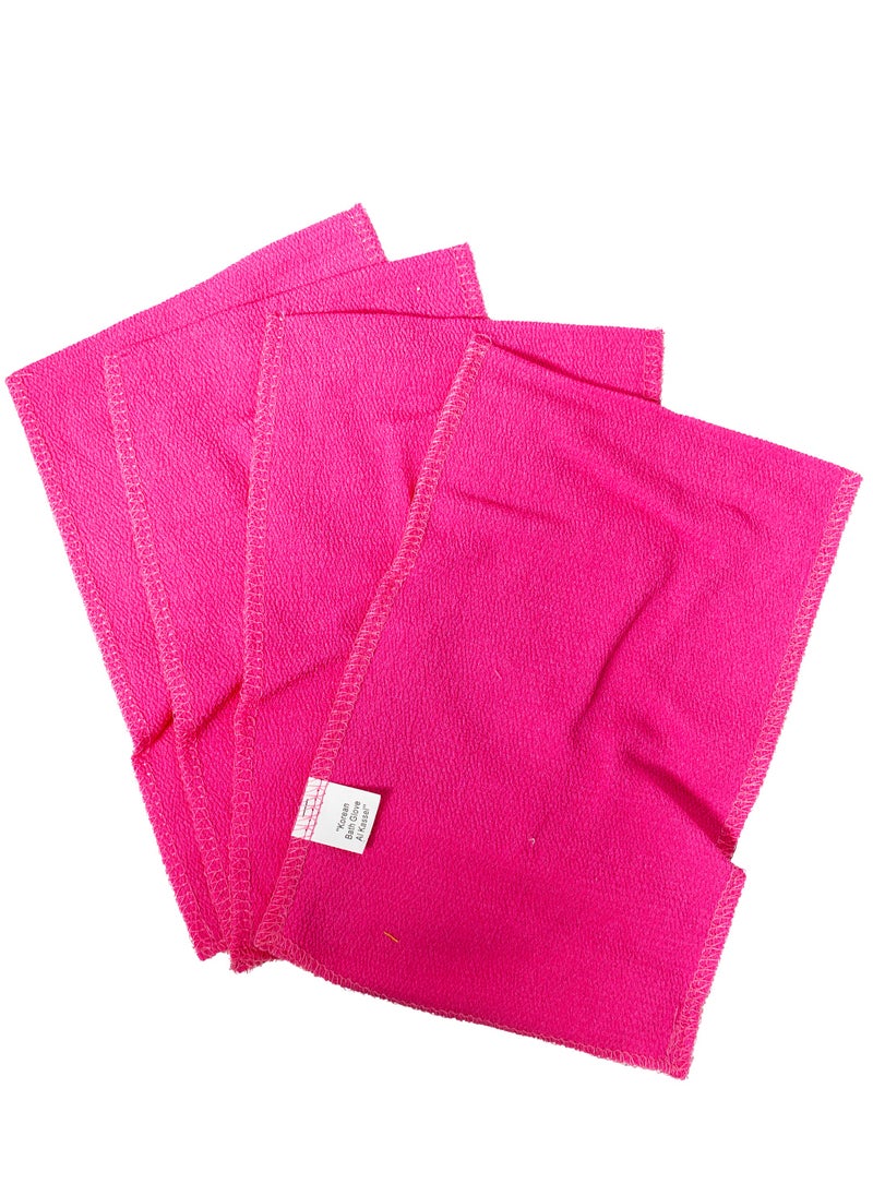Moroccan Oil Korean Bath Gloves - Exfoliating Pink Gloves for Smooth, Glowing Skin, Silk-Towel Composite for Ultimate Skincare