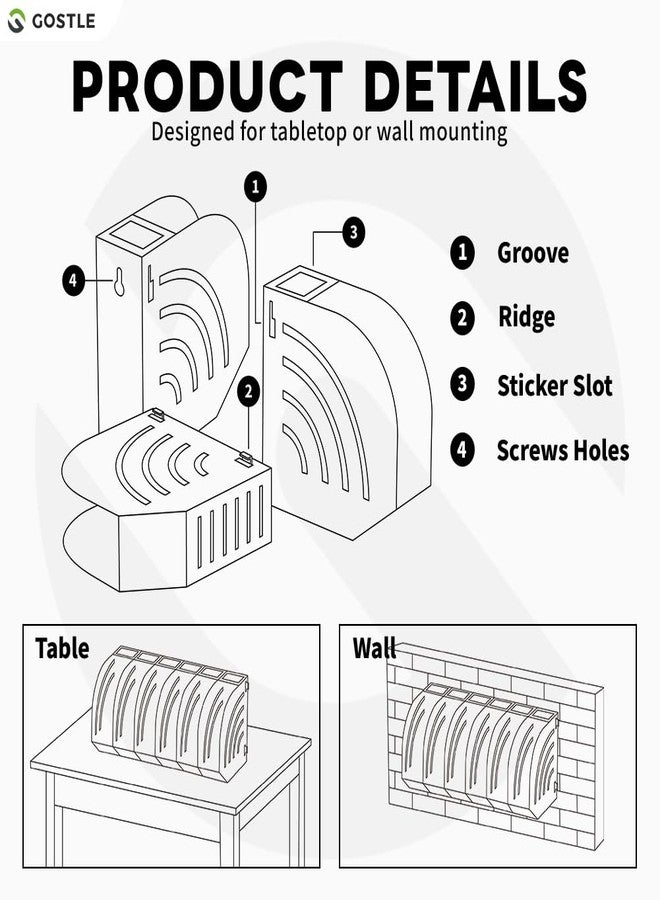 gostle 5 Inch Professional Sanding Discs Storage Bins - 10 Bins Set for Efficient Organization, Offset Snap-On Connection, Grit Classification, Space-Saving Design and Versatile Application, Red - Image 4