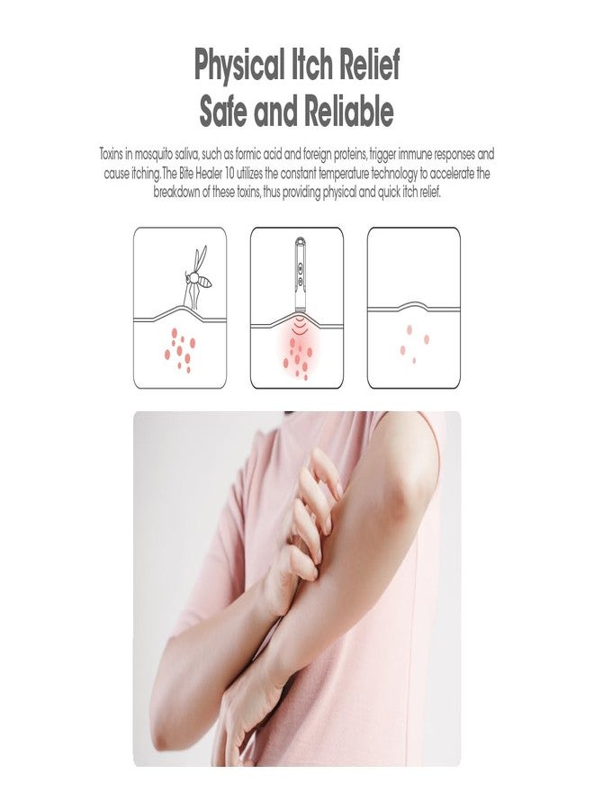 Nitecore Insect Bite Healer 10 Portable Rechargeable Heat Pen for Quick Itch and Swelling Relief, Non-Toxic Treatment of Mosquito and Insect Bites, Outdoor Essential with Key Clasp and Sticker - Image 5