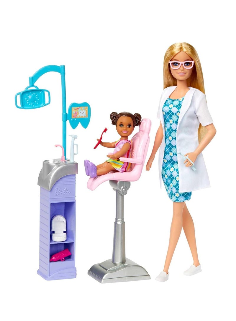 Barbie Careers Dentist Doll and Playset with Accessories, Barbie Toys - Image 1