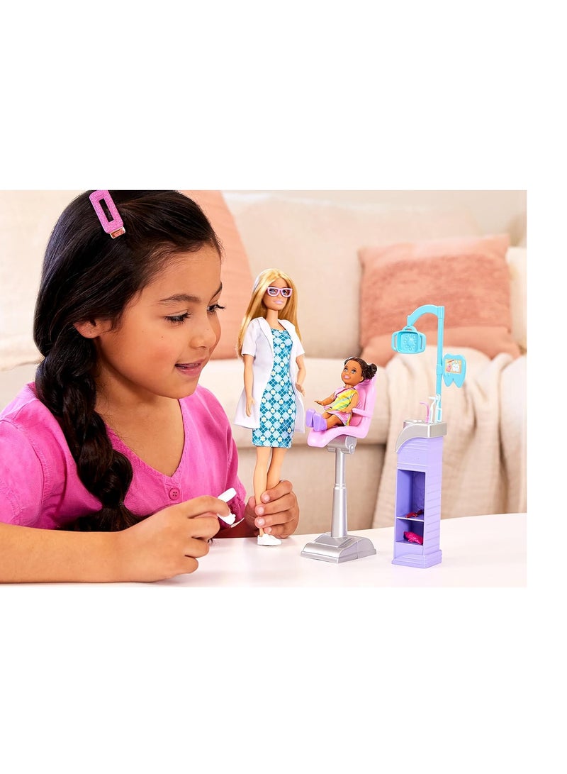 Barbie Careers Dentist Doll and Playset with Accessories, Barbie Toys - Image 2