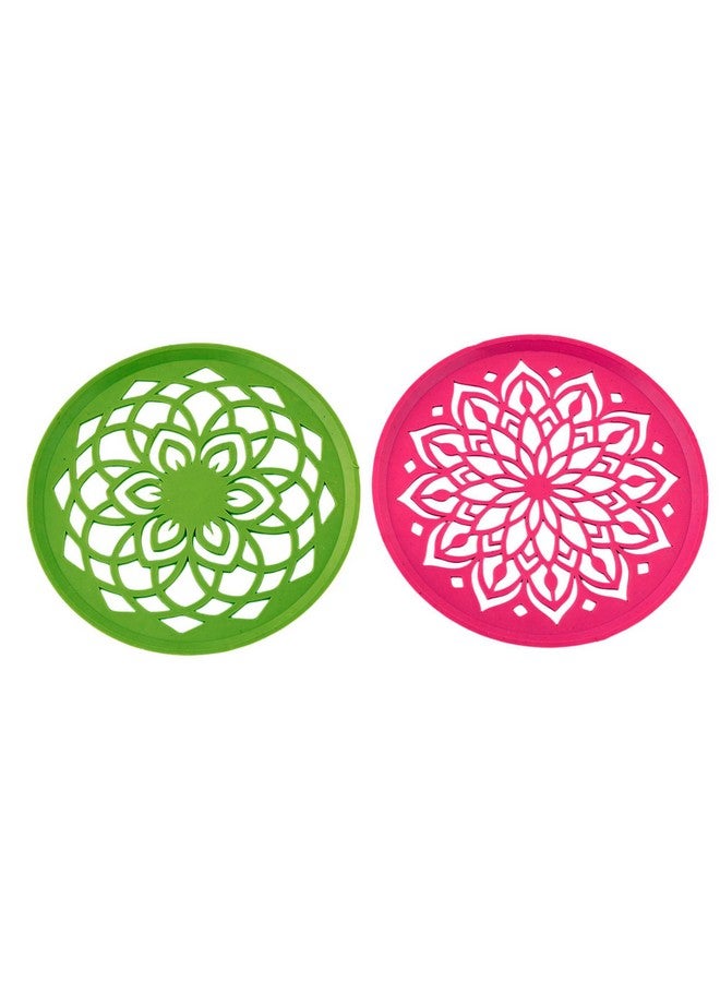 CRAFTAM Different Design Ready to Draw Rangoli Making Stencils, Rangoli Plastic Stencils for Floor Decoration (Set of 12, Size 6 Inch) - Image 5