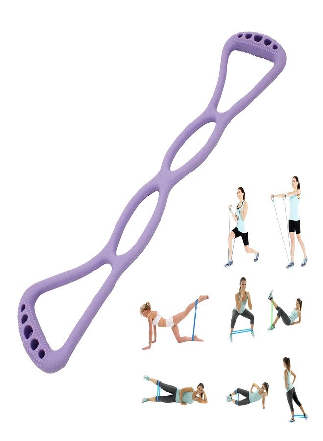 VKSG 4 Ring Adjustable Loop Resistance Bands for Working Out Walk at Home，Workout Bands Exercise Stretch Band for Women&Men Fitness, Yoga, Pilates-Non-Slip, Durable Rubber, Home/Gym Use(Purple) - Image 1