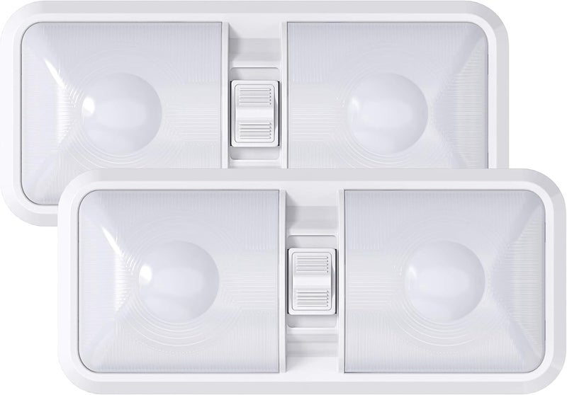 Leisure LED مصباح سقف مزدوج LED للترفيه 2 حزمة مع مفتاح تشغيل/إيقاف - أبيض طبيعي 4000-4500K - Image 1