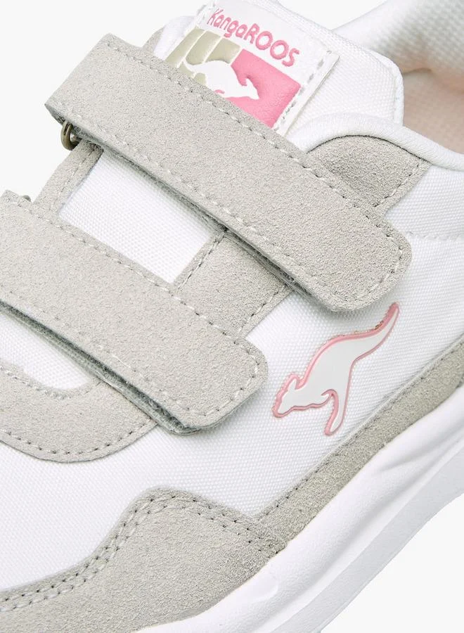kangaROOS WHITE Girls Hook & Loop Sports Shoes for Women | Best Price UAE