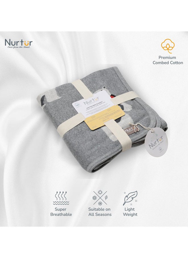 Nurtur بطانيات أطفال ناعمة للأولاد والبنات مصنوعة من القطن الممشط والصوف خفيف الوزن بنسبة 100%  - Image 1