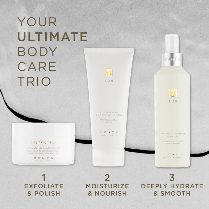 zents زنتس زيت الجسم الكشميري المتلألئ (عطر الشمس) | زيت جسم مرطب مع فيتامين E وزيت جوز الهند العضوي | ينعم ويجعل البشرة ناعمة | 8 أونصة سائلة - Image 5