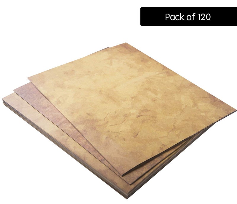 Bargain Paradise 120 Aged Paper - Antique Looking Vintage Papers With Classic Aged Paper Designs - Six Unique Old Looking Designs - Printable Writing paper, 8.5 x 11 inches (Pack of 120) - Image 5