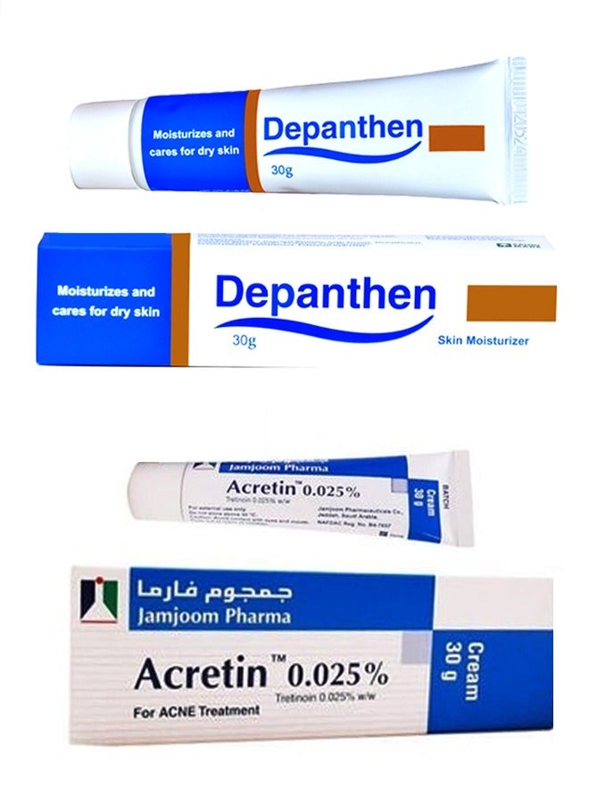 Depanthen Skin Moisturizing Cream 30gm with Acretin Cream 30gm - Image 1