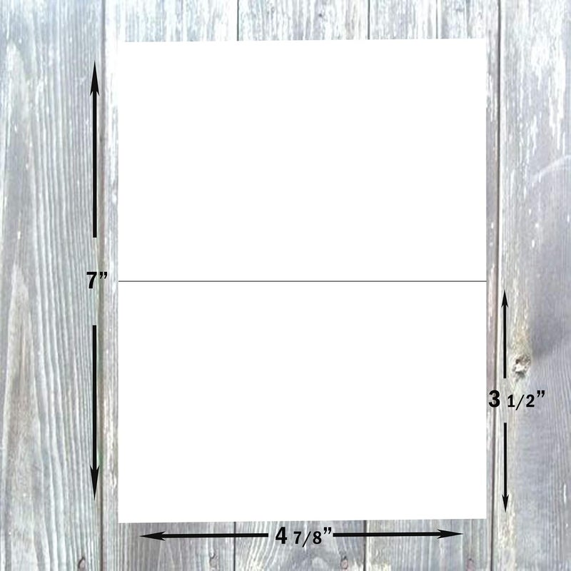 Hamilco Card Stock Folded Blank Cards with Envelopes 3 1/2 x 4 7/8" Scored White Cardstock Paper 80lb Cover - 100 Pack - Image 3