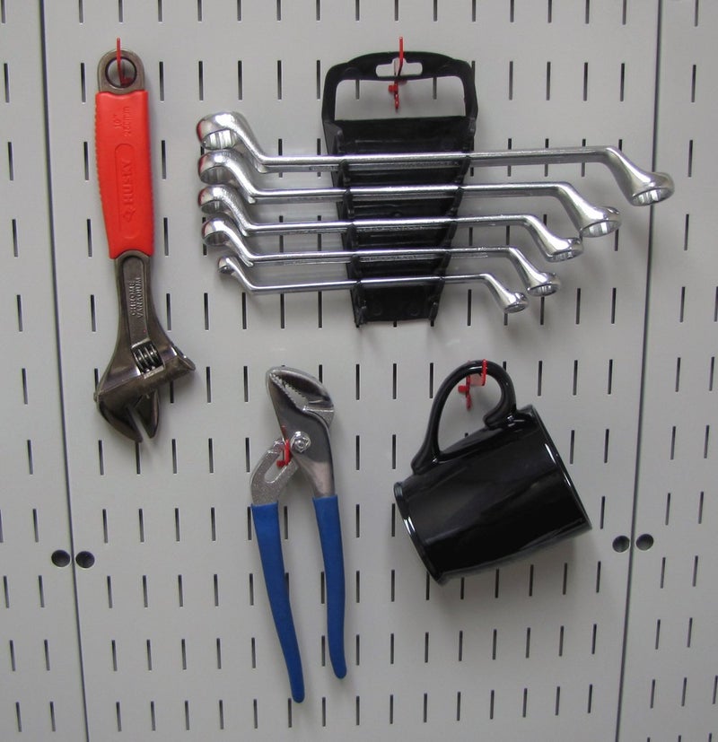 Wall Control Medium 1-7/8in Slotted Hook Pack - Slotted Metal Pegboard Hooks Pegboard and Slotted Tool Board - Red - Image 2