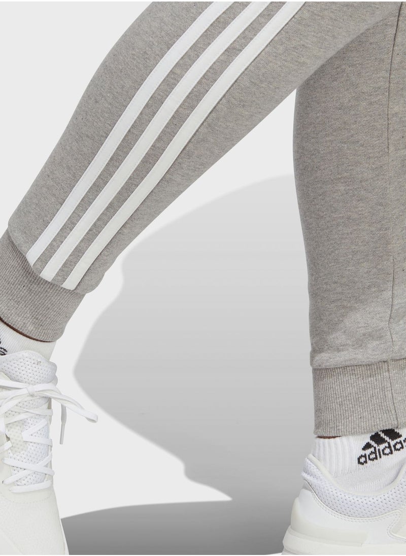 Adidas - 3 Stripes Essential French Terry Cuffed Sweatpants - Image 1