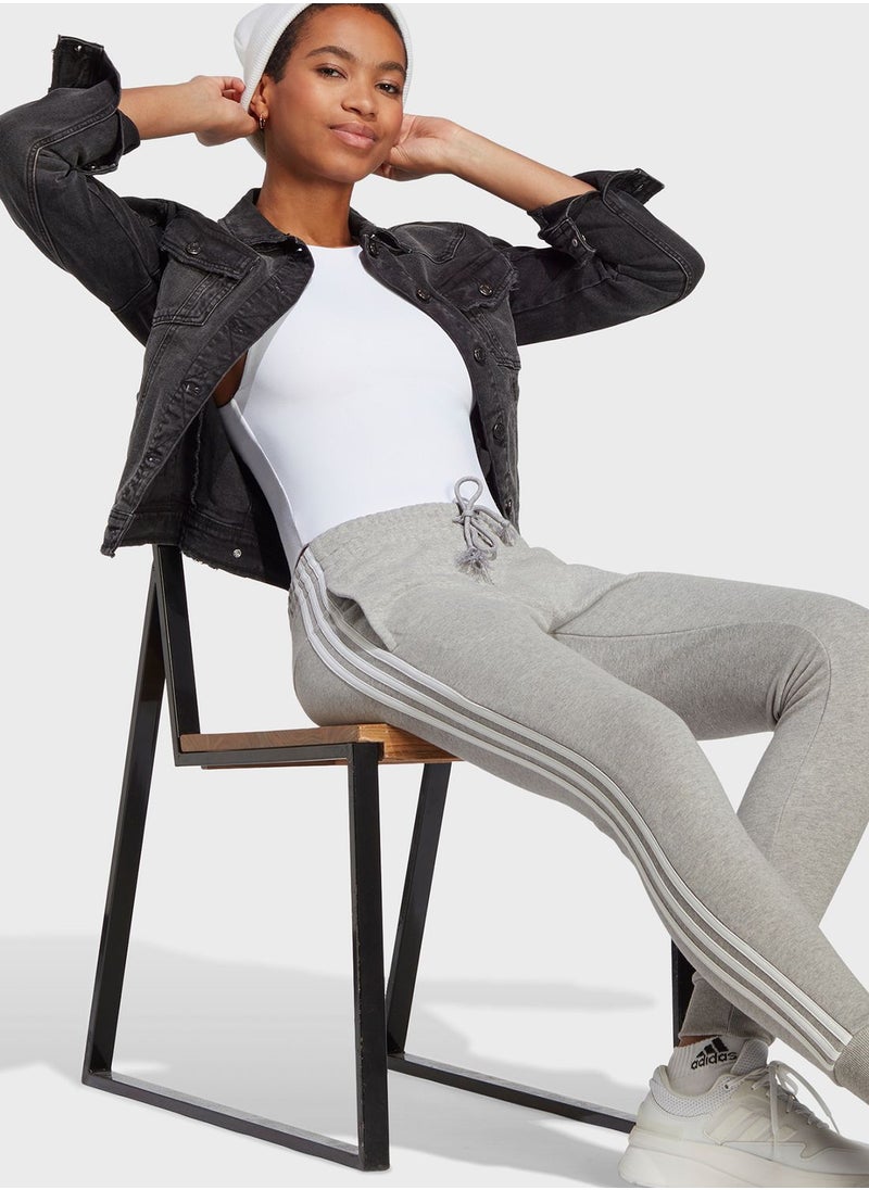 Adidas - 3 Stripes Essential French Terry Cuffed Sweatpants - Image 1