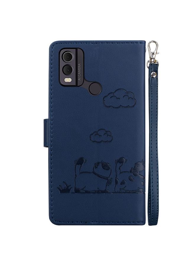 S-TOP Case For Nokia C22 Cute Cats RFID Leather Phone Case - Image 3