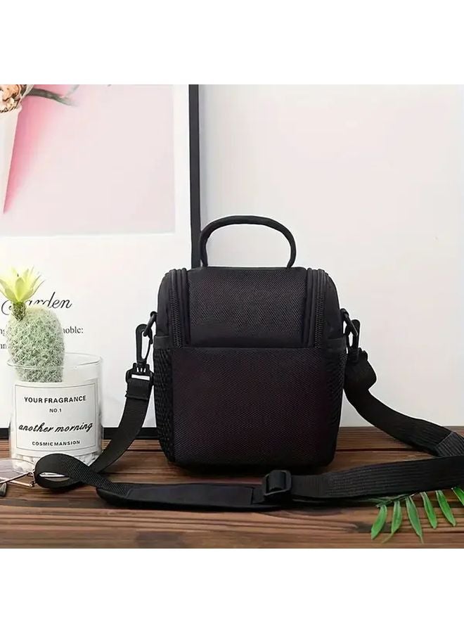 Lightweight Black Nylon Camera Backpack For DSLR With Multiple Compartments Adjustable Strap - Image 5