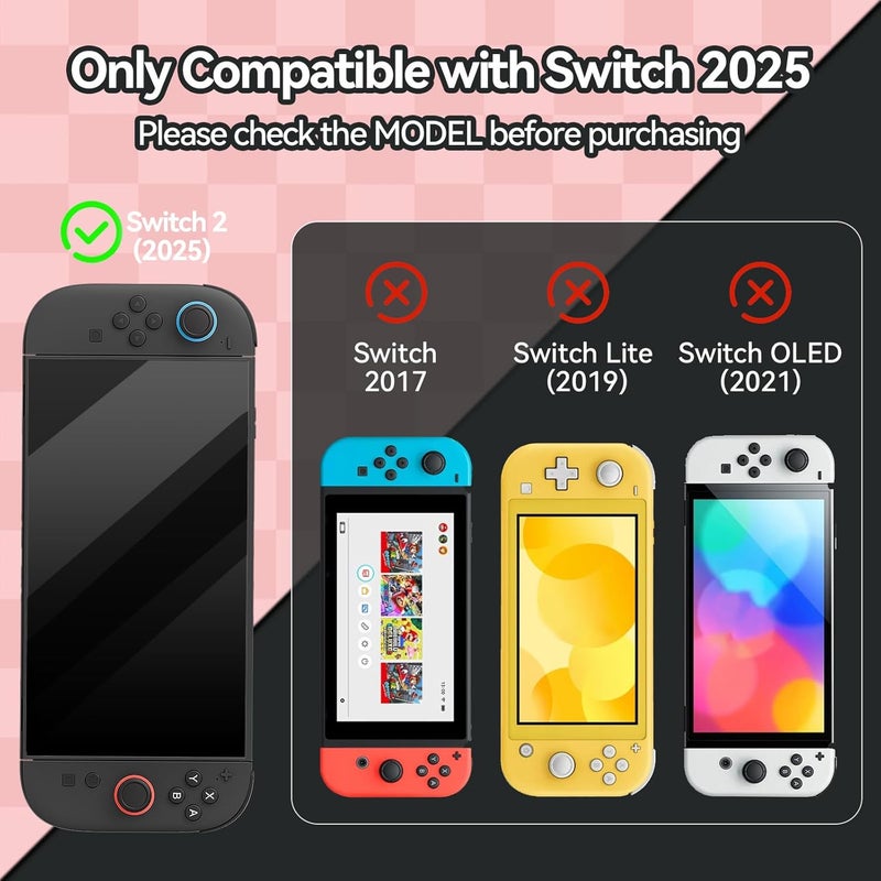 GeekShare غلاف وقائي من متوافق مع Switch 2، علبة قابلة للإرساء كرتونية كايوية لـ Switch 2، غلاف بتصميم مضاد للخدش وامتصاص الصدمات (أرنب القوطية) - Image 5