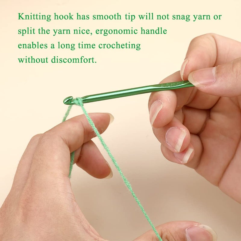 Iuuidu 4mm Aluminum Crochet Hook, Smooth Crochet Needles, Knitting Needles for Yarn Craft, Great Handmade DIY Present for Friends, Random Color - Image 5