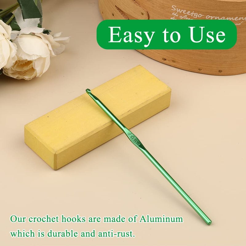 Iuuidu 4mm Aluminum Crochet Hook, Smooth Crochet Needles, Knitting Needles for Yarn Craft, Great Handmade DIY Present for Friends, Random Color - Image 4