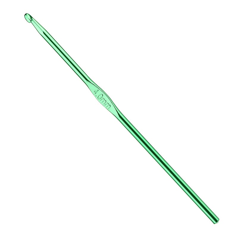 Iuuidu 4mm Aluminum Crochet Hook, Smooth Crochet Needles, Knitting Needles for Yarn Craft, Great Handmade DIY Present for Friends, Random Color - Image 1