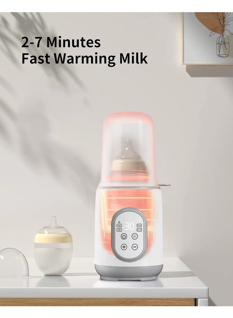 MarlaMall Baby Milk Warmer, 8-in-1 Fast Baby Bottle Warmer for Breastmilk or Formula, Accurate Temperature Control, 24H Keep, Food Heater&Defrost BPA-Free Bottle Warmer for All Bottles (White) - Image 5
