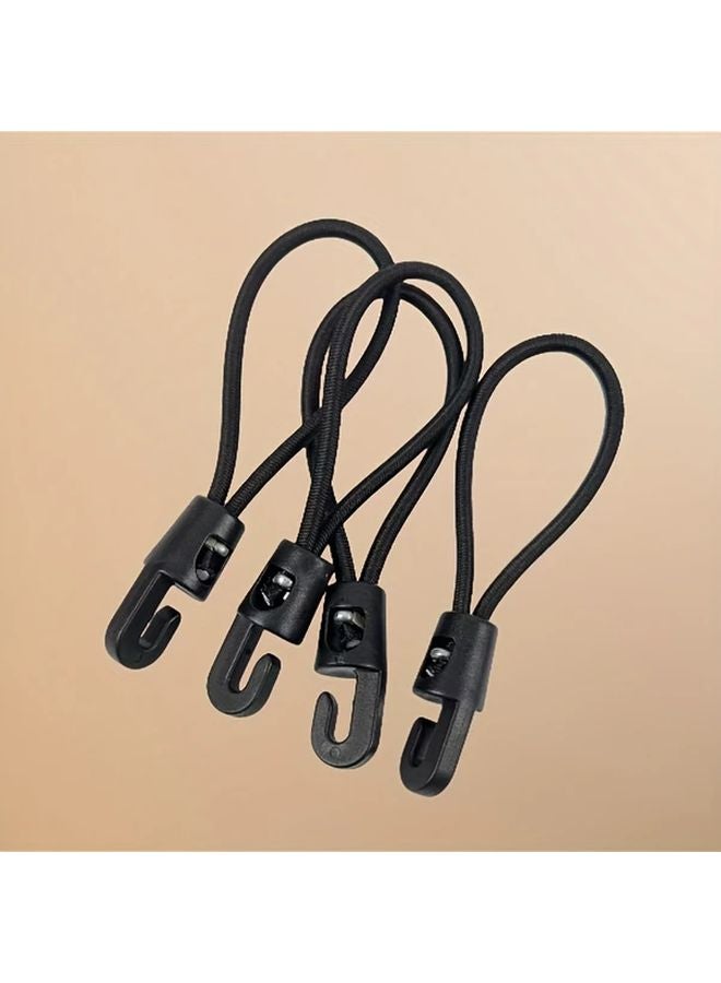 10pcs Small Heavy Duty Elastic Tie Straps with Metal Hooks for Outdoor Camping - Image 3