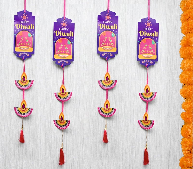 TOYXE Diwali Wall Door Hanging Decor Set of 4 Pieces - Image 2