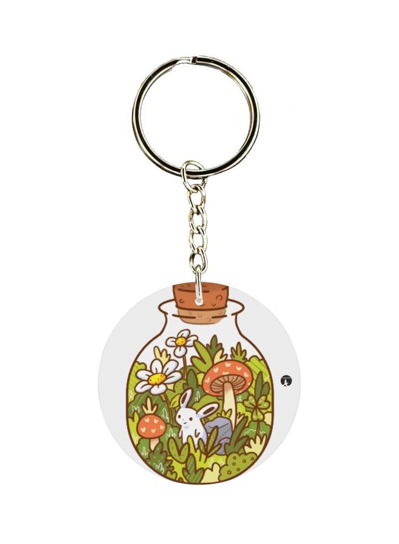 Cartoon Printed Single Sided Keychain