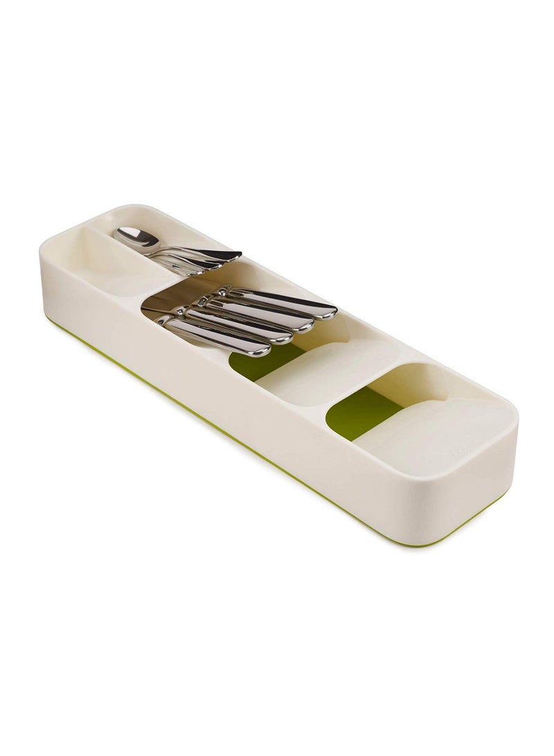 Kitchen Drawer Organizer Tray Cutlery Knife Spoon Separation Organizing Storage Box Grey - Image 1