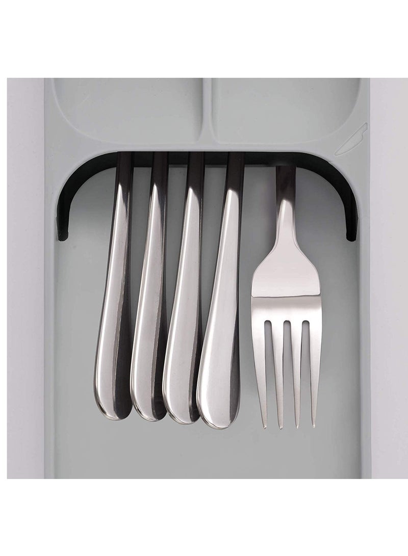 Kitchen Drawer Organizer Tray Cutlery Knife Spoon Separation Organizing Storage Box Grey - Image 4