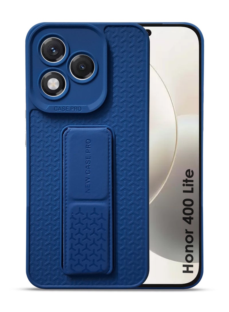 Honor 400 Lite Hand Grip Case Cover - Magnetic Hand Grip Holder & Kickstand - Strong Grip for Magnetic Car Holder, Stylish Silicone Case & Functional, Ultimate Convenience & Hands-Free Viewing - Navy Blue - Image 1