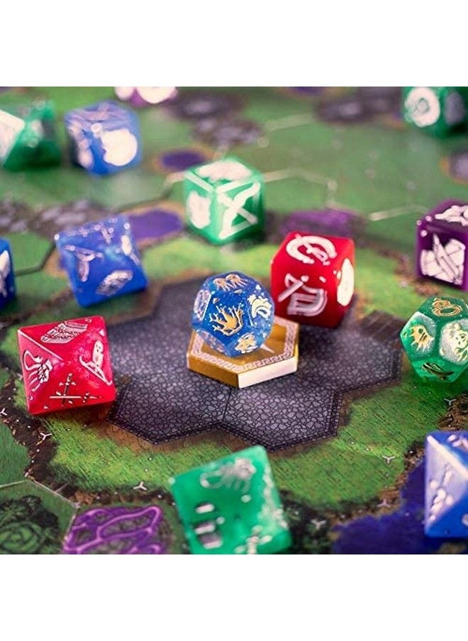Wiz Dice - Dice Wars: Heroes Of Polyhedra Tabletop Strategy Board Game For 24 Players With Illustrated Cards Miscellaneous Dice Set And A Large Modular Hex Grid Ages 14 And Up 11 X 10 X 4 - Image 1