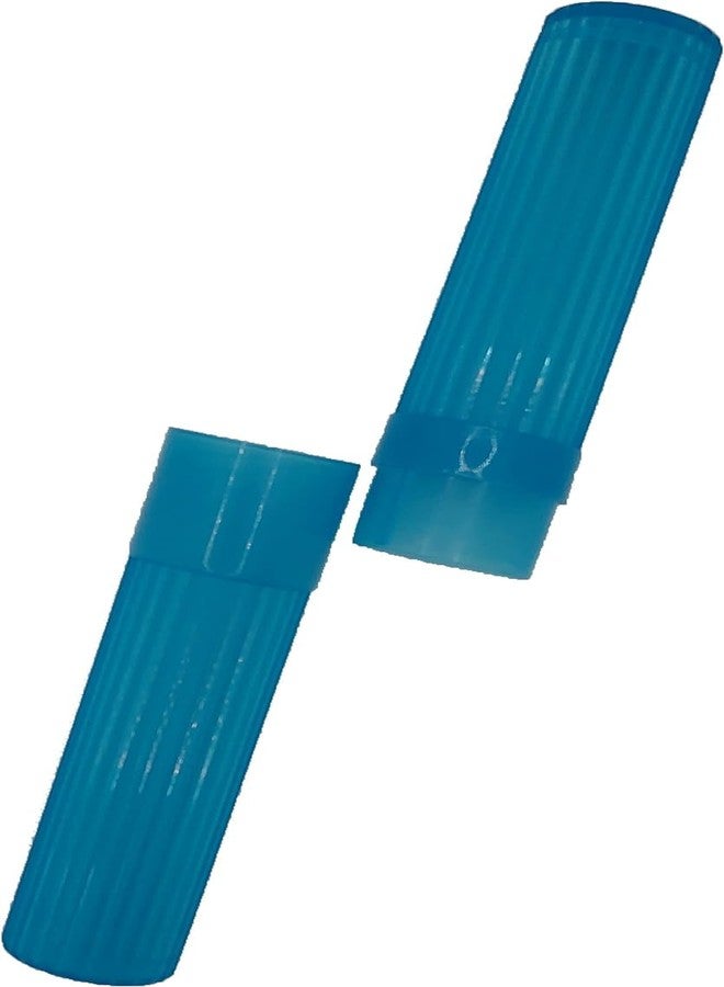 American Comb غطاء فرشاة أسنان أمريكي باللون الأزرق وصندوق صابون - ألوان متطابقة - غطاء فرشاة الأسنان، طبق صابون للسفر، حامل طبق صابون للسفر - مجموعة بلاستيكية محمولة مع غطاء - Image 2