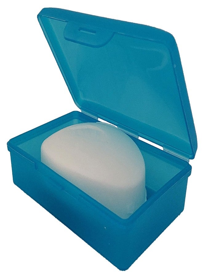 American Comb غطاء فرشاة أسنان أمريكي باللون الأزرق وصندوق صابون - ألوان متطابقة - غطاء فرشاة الأسنان، طبق صابون للسفر، حامل طبق صابون للسفر - مجموعة بلاستيكية محمولة مع غطاء - Image 5