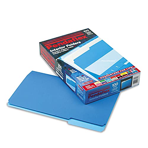Pendaflex 435013BLU Interior File Folders, 1/3 Cut Top Tab, Legal, Blue (Box of 100) - Image 2