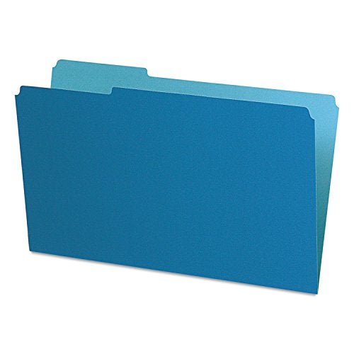 Pendaflex 435013BLU Interior File Folders, 1/3 Cut Top Tab, Legal, Blue (Box of 100) - Image 1