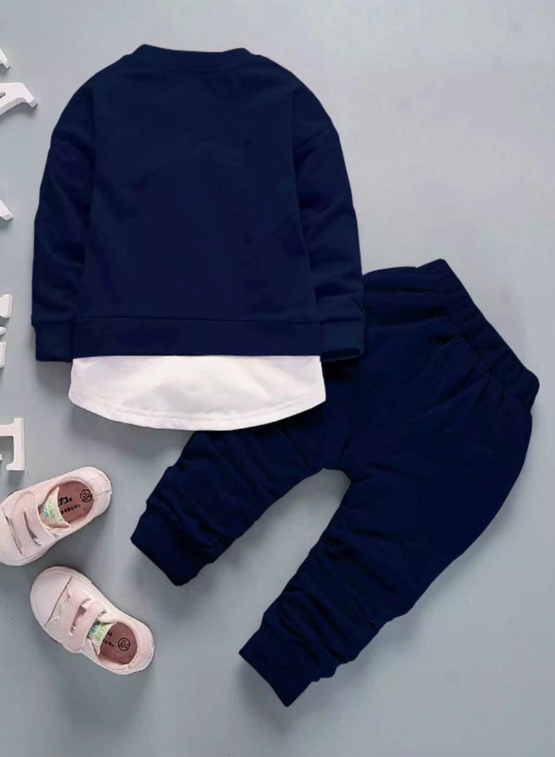 Toddler Girls 2 In 1 Slogan Graphic Sweatshirt With Joggers - Image 2